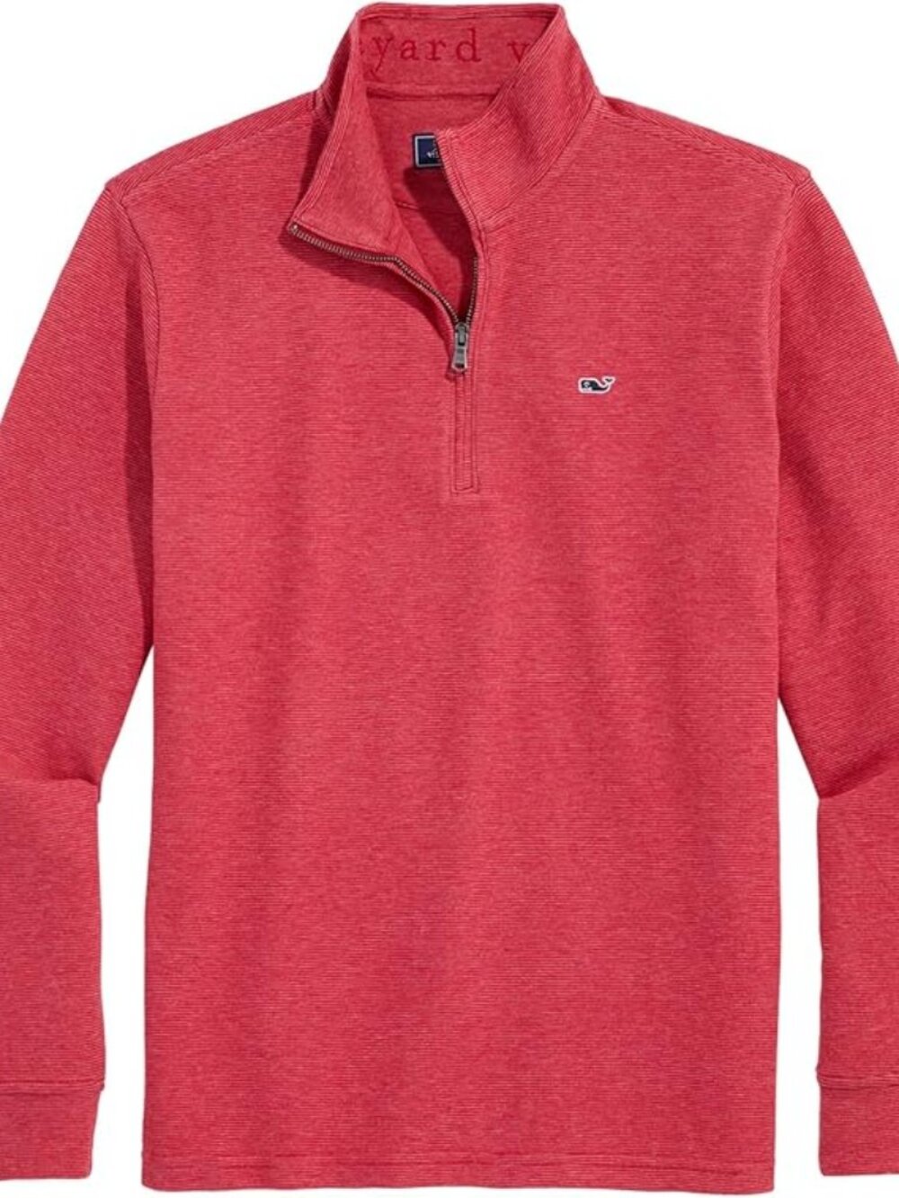 Vineyard Vines Men's Saltwater Quarter-Zip Pullover Sweater, Red Velvet